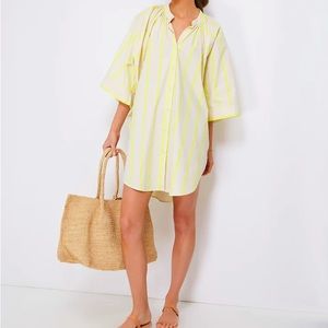 NWT Yellow and Tan Stripe Pia Coverup